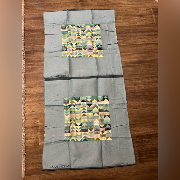 NEW 2 square by design pillow panels teal blue - Picture 4 of 8